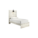 Whitewash Panel Bed | Rustic Industrial Farmhouse Style | Available in Twin, Full, Queen & King
