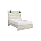 Whitewash Panel Bed | Rustic Industrial Farmhouse Style | Available in Twin, Full, Queen & King
