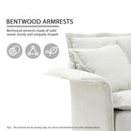 [VIDEO provided][New]95*66Oversized Luxury Sectional Sofa with Bentwood Armrests,4 seat Upholstered Indoor Furniture with Doubl