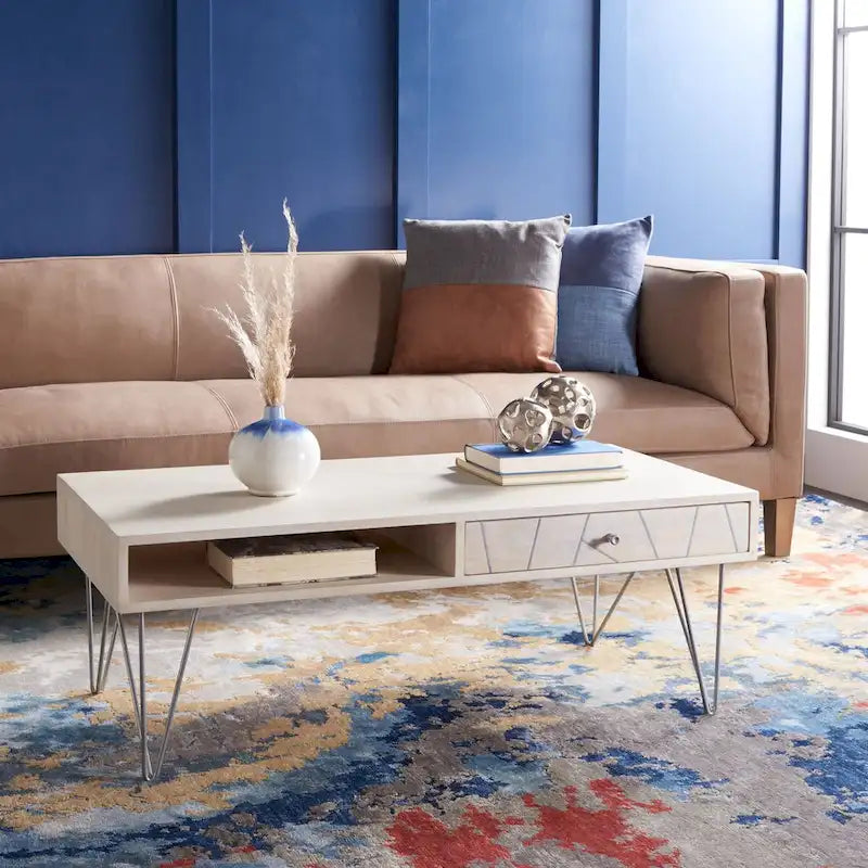 Living Room Coffee Table with 1 Drawer & 1 Shelf – Modern Storage