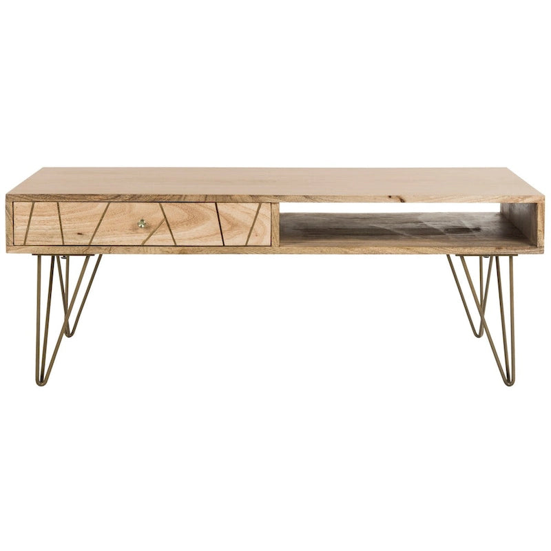 Living Room Coffee Table with 1 Drawer & 1 Shelf – Modern Storage