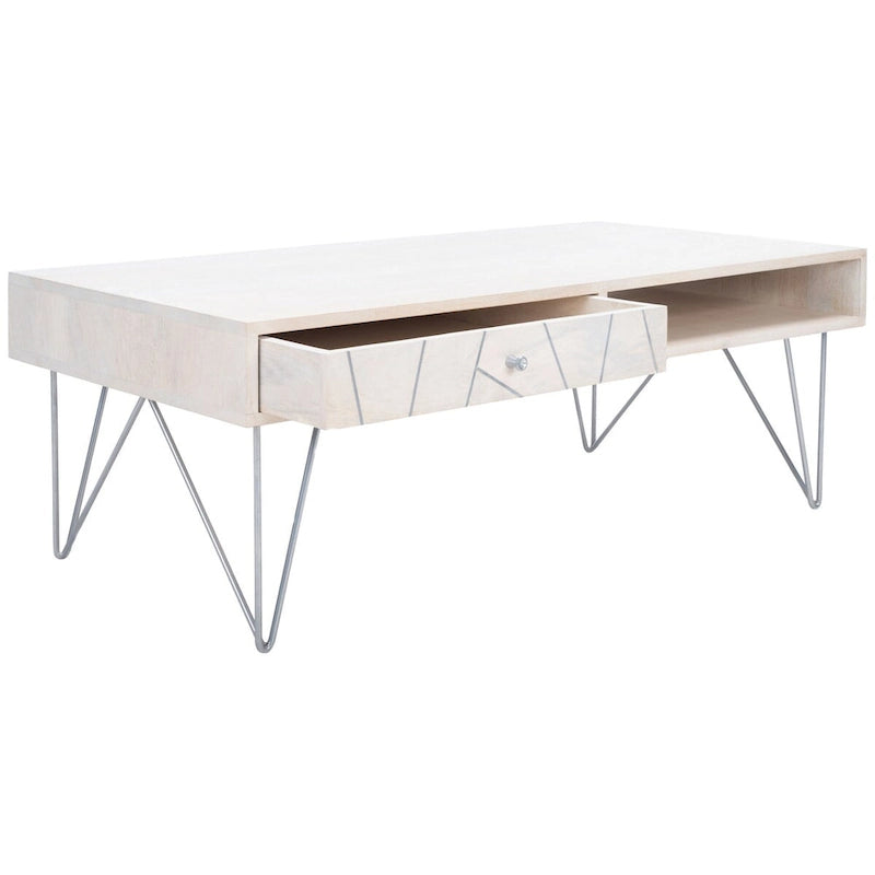 Living Room Coffee Table with 1 Drawer & 1 Shelf – Modern Storage