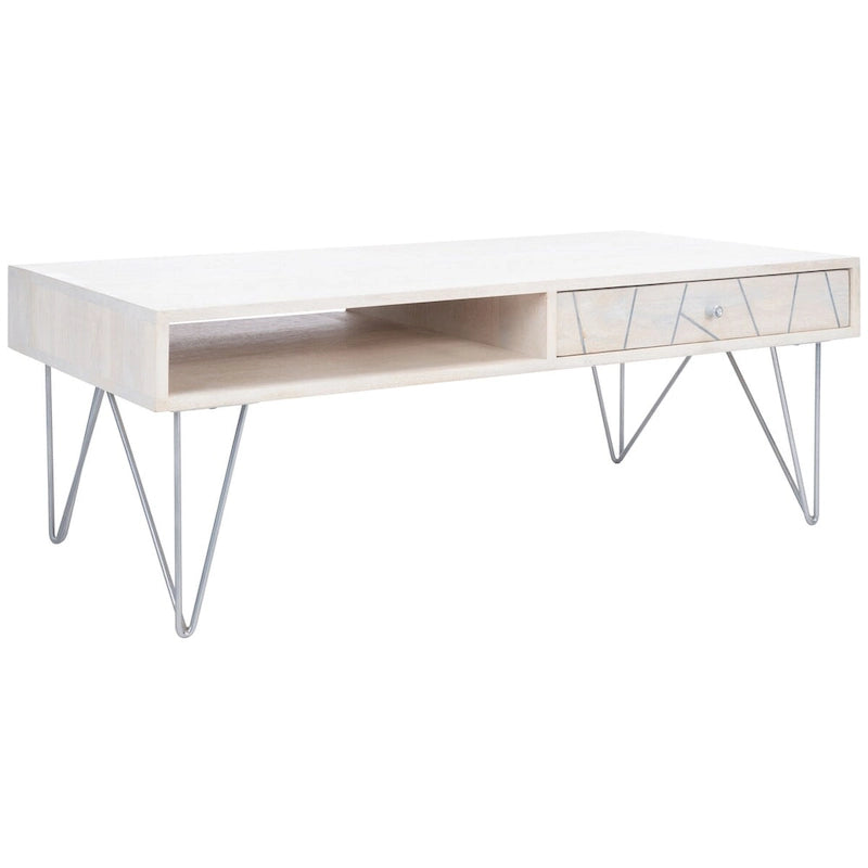 Living Room Coffee Table with 1 Drawer & 1 Shelf – Modern Storage