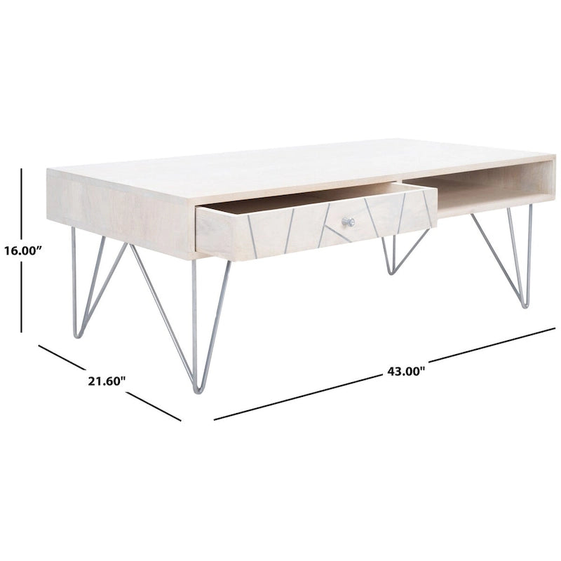 Living Room Coffee Table with 1 Drawer & 1 Shelf – Modern Storage