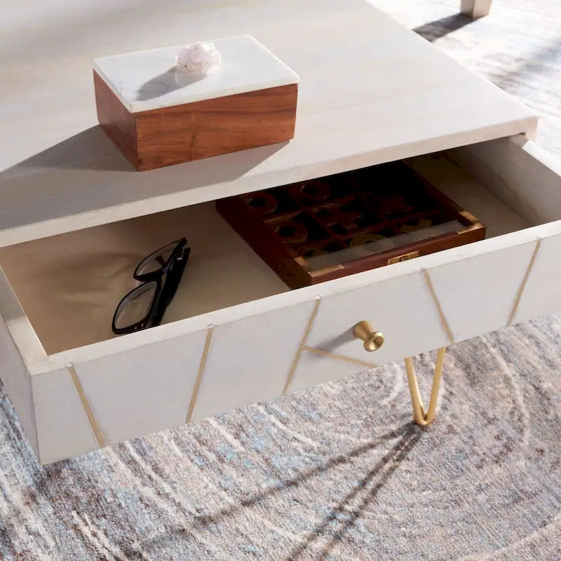 Living Room Coffee Table with 1 Drawer & 1 Shelf – Modern Storage