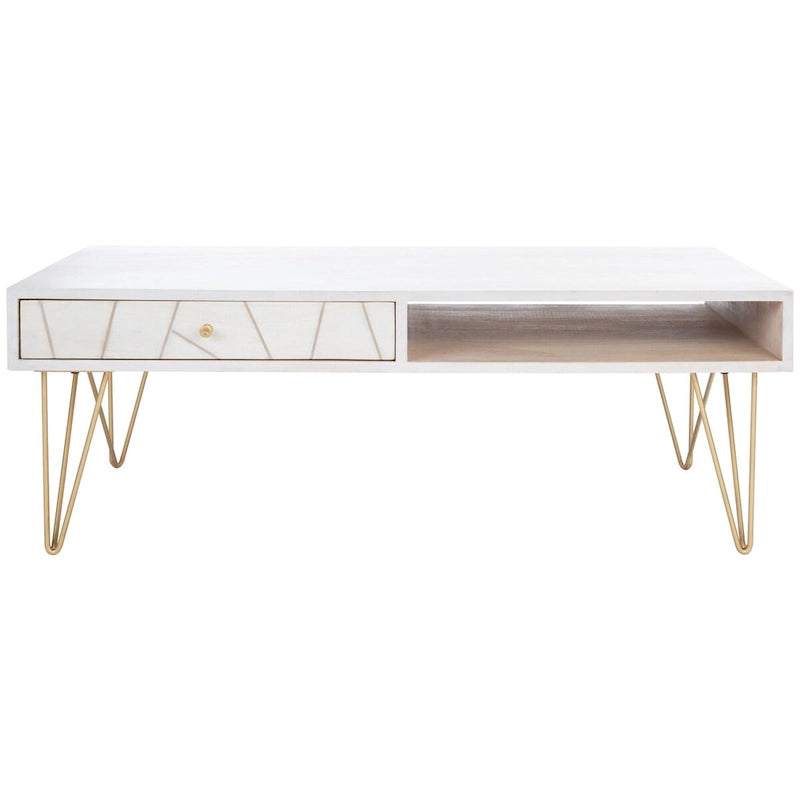 Living Room Coffee Table with 1 Drawer & 1 Shelf – Modern Storage