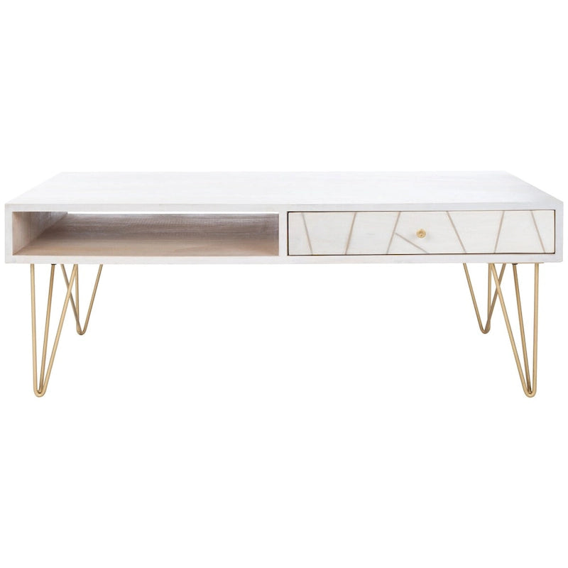 Living Room Coffee Table with 1 Drawer & 1 Shelf – Modern Storage