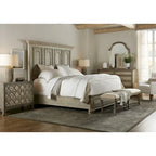 King Mansion Bed – Solid Wood Frame with Architectural Design