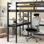 Full Loft Bed with Desk ,Shelves and Ladder