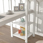 Full Loft Bed with Desk ,Shelves and Ladder