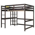 Full Loft Bed with Desk ,Shelves and Ladder