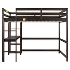 Full Loft Bed with Desk ,Shelves and Ladder