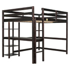 Full Loft Bed with Desk ,Shelves and Ladder