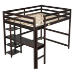 Full Loft Bed with Desk ,Shelves and Ladder
