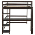 Full Loft Bed with Desk ,Shelves and Ladder
