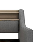 Modern Stylish Twin Size Upholstered Storage Daybed with Nailhead Trim