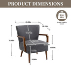 Modern chairs in the living room, wooden frame armchairs