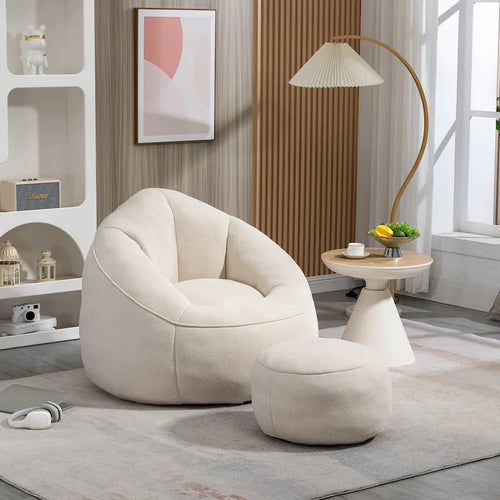 Bedding Bean Bag Sofa Chair With Footrest