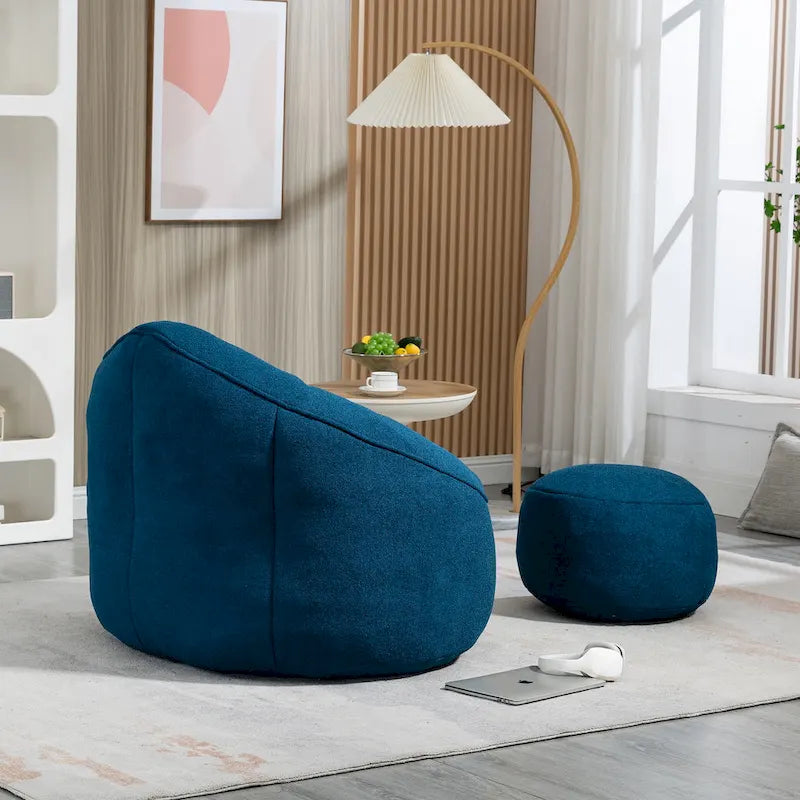 Bedding Bean Bag Sofa Chair With Footrest