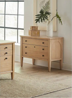 Modern Wood Lateral File, Storage File Drawer, Office File Drawer, Fully Assembled, Light Brown