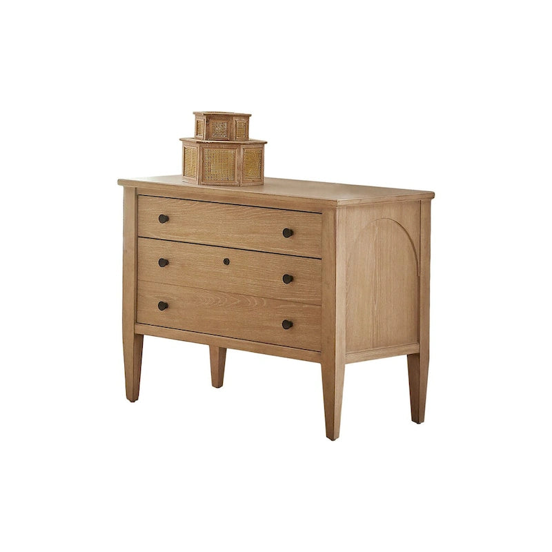 Modern Wood Lateral File, Storage File Drawer, Office File Drawer, Fully Assembled, Light Brown
