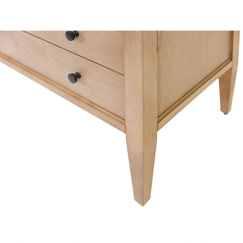 Modern Wood Lateral File, Storage File Drawer, Office File Drawer, Fully Assembled, Light Brown