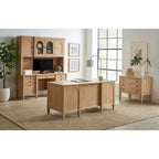 Modern Wood Lateral File, Storage File Drawer, Office File Drawer, Fully Assembled, Light Brown