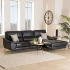 Modern Full Leather Sectional Sofa – Contemporary Living Room Seating