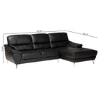 Modern Full Leather Sectional Sofa – Contemporary Living Room Seating
