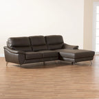 Modern Full Leather Sectional Sofa – Contemporary Living Room Seating