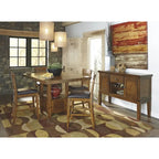 Medium Brown 8-Piece Counter Height Dining Set – Table & Chairs